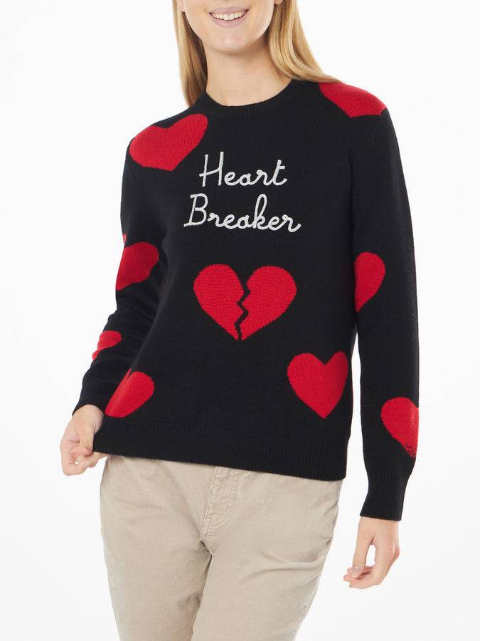 Mc2 Saint Barth Maglia da donna girocollo con ricamo Heart Breaker