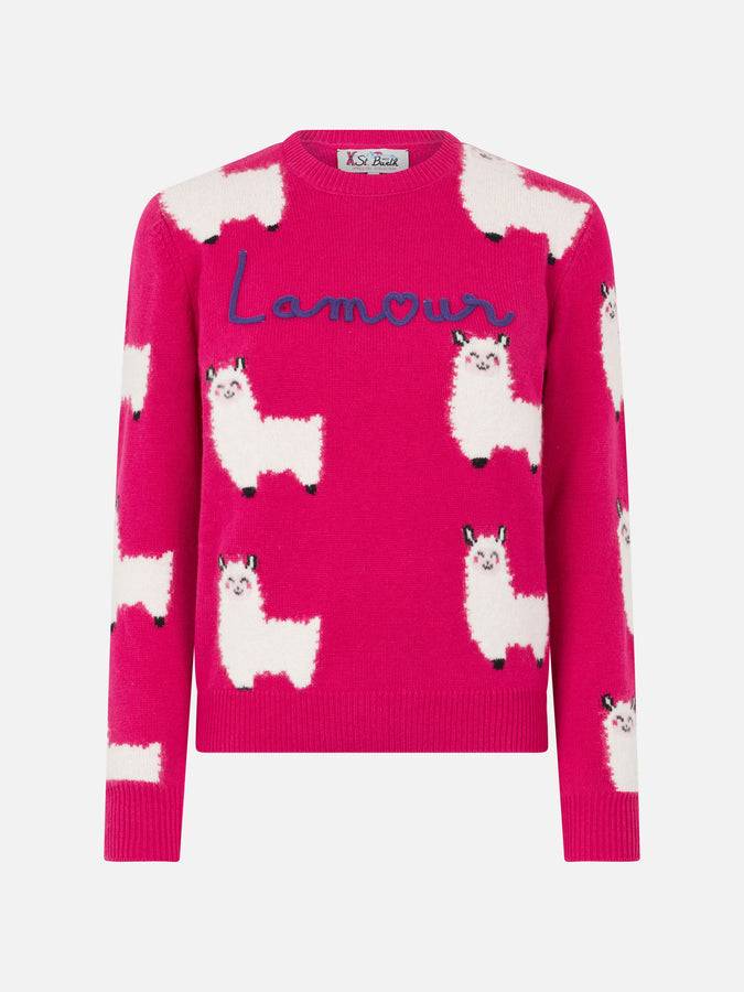 Mc2 Saint Barth Maglia Da Donna Girocollo Con Ricamo L'Am<3ur