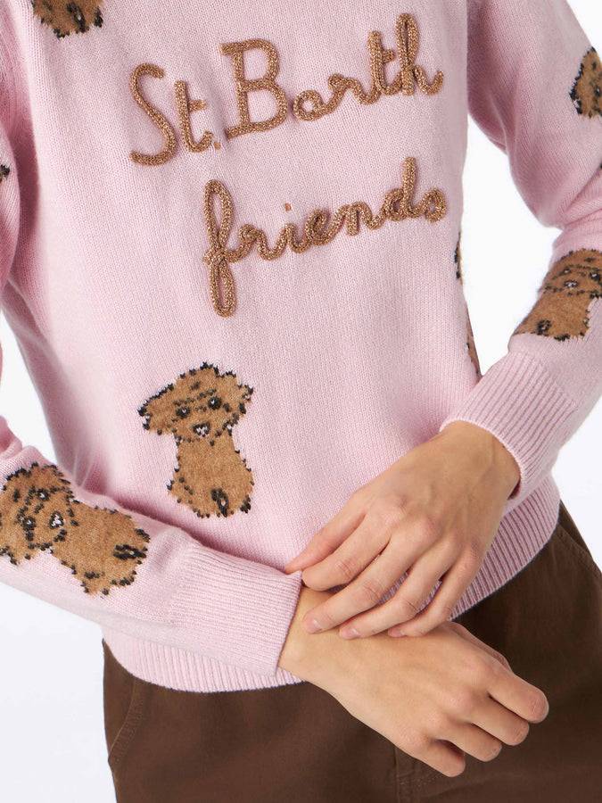 Mc2 Saint Barth Maglia Da Donna Girocollo Con Ricamo St. Barth Friend