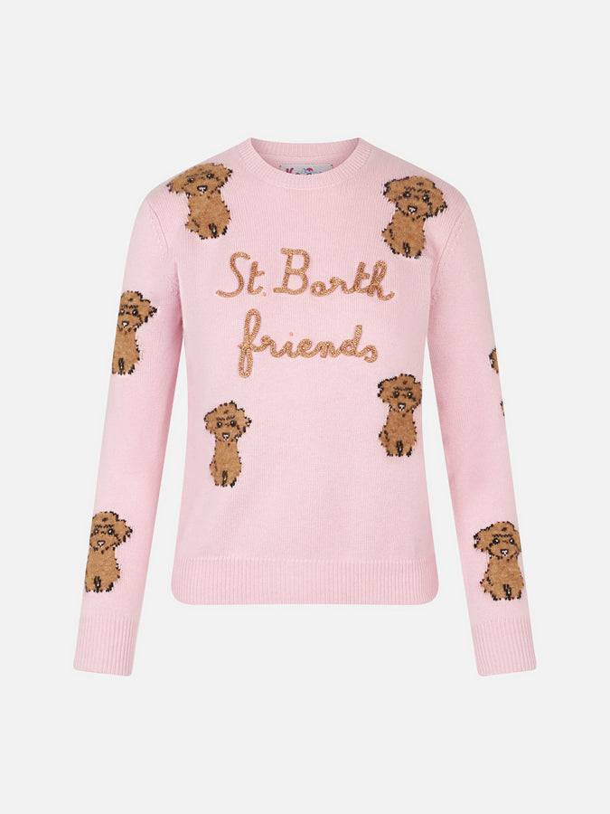 Mc2 Saint Barth Maglia Da Donna Girocollo Con Ricamo St. Barth Friend