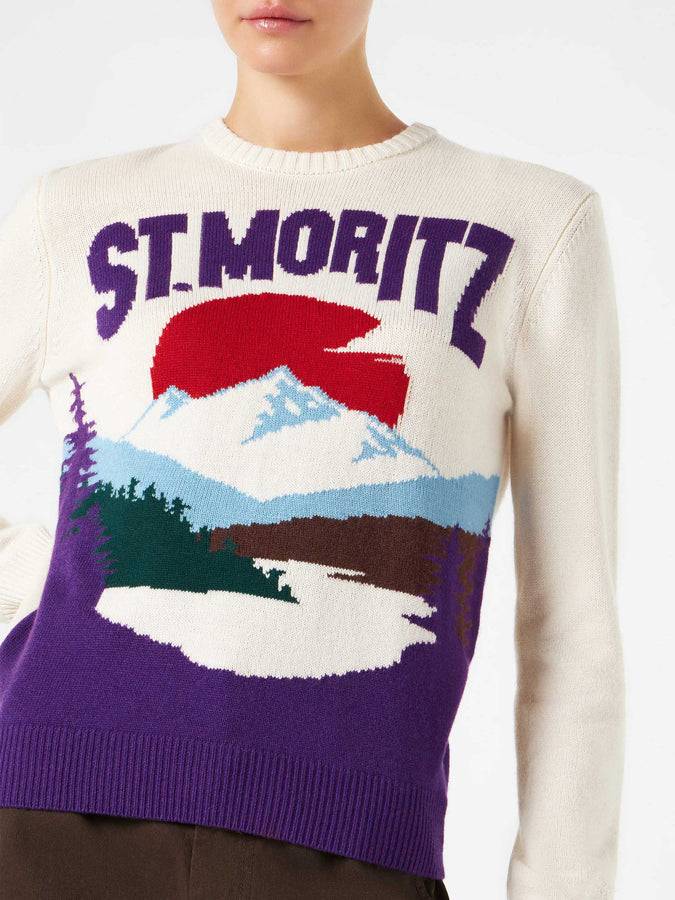 Mc2 Saint Barth Maglia Da Donna Girocollo Con St.Moritz