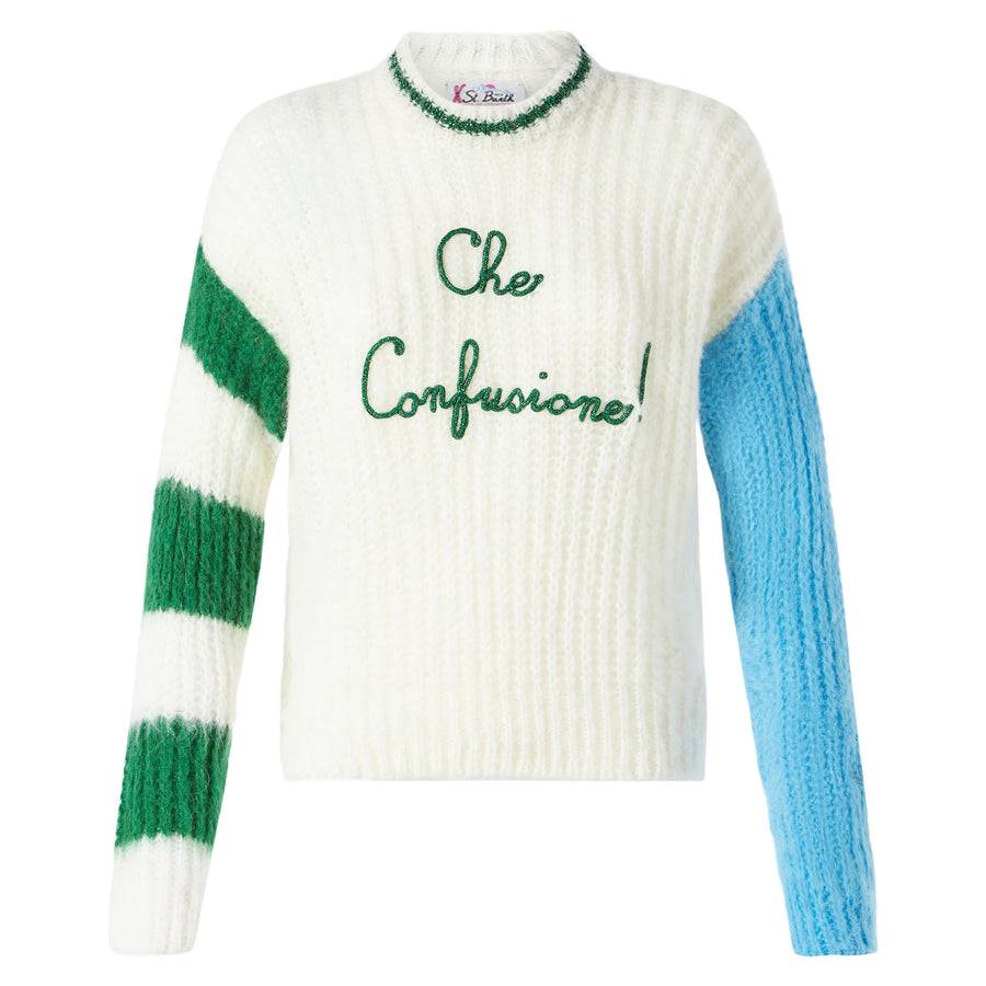 Mc2 Saint Barth Maglia Da Donna Girocollo Garzata Con Scritta