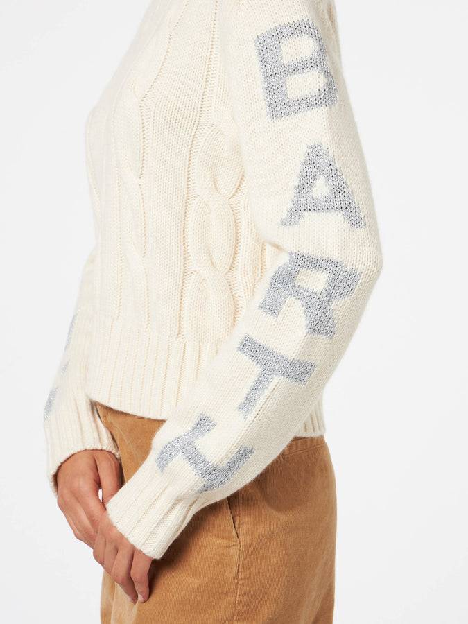 Mc2 Saint Barth Maglia Da Donna Girocollo Intrecciata Con Stampa Saint Barth Lurex