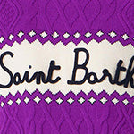 Mc2 Saint Barth Maglia Da Donna Mezzo Collo Alto Con Scritta Saint Barth