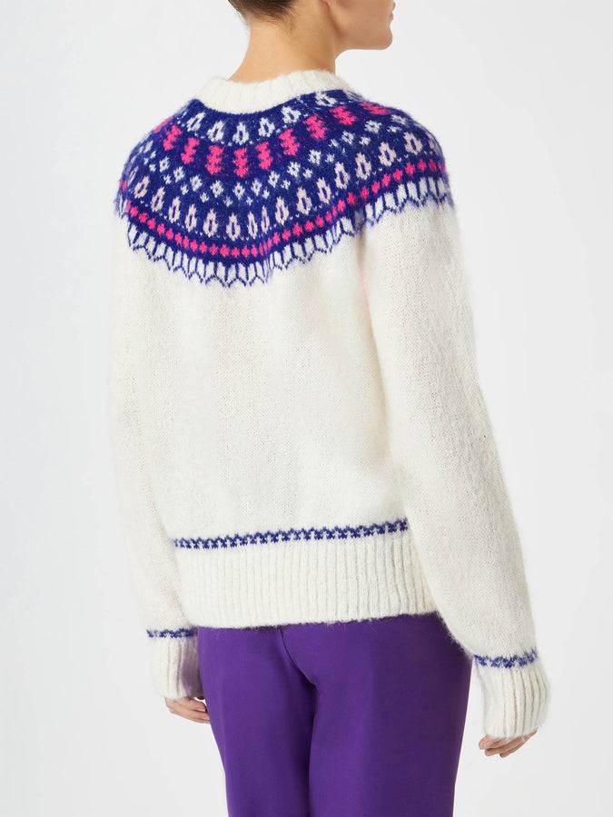 Mc2 Saint Barth Maglia Da Donna Nordica Con Ricamo Cortina