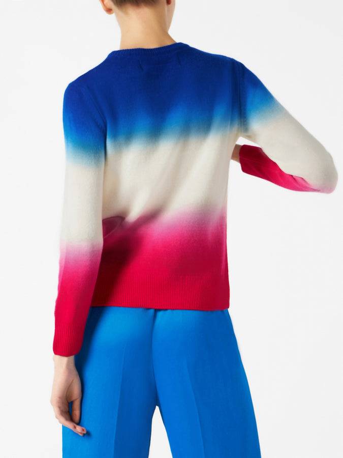 Mc2 Saint Barth Maglia Da Donna Sfumata Viola E Fucsia