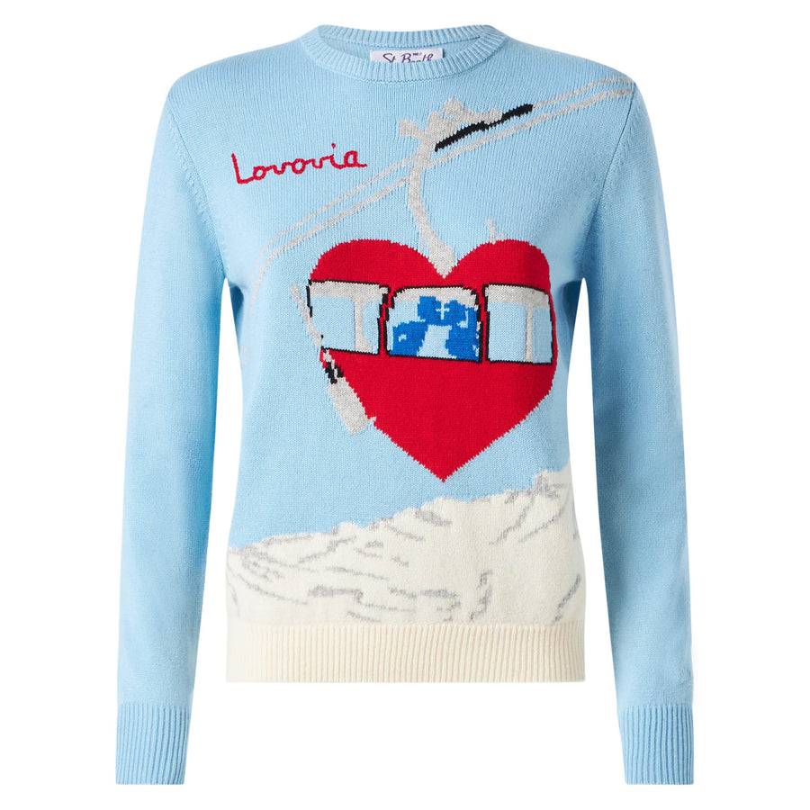 Mc2 Saint Barth Maglia Da Donna Stile Cartolina Vintage Con Ricamo Lovovia