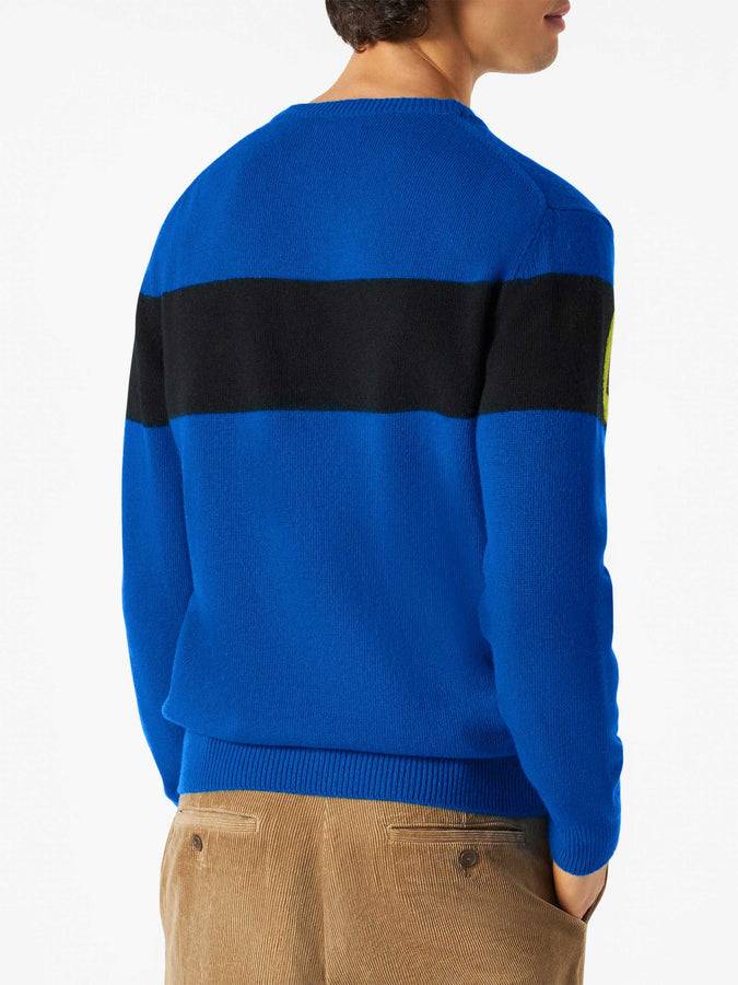 Mc2 Saint Barth Maglia Da Uomo Blu Con Scritta Courma