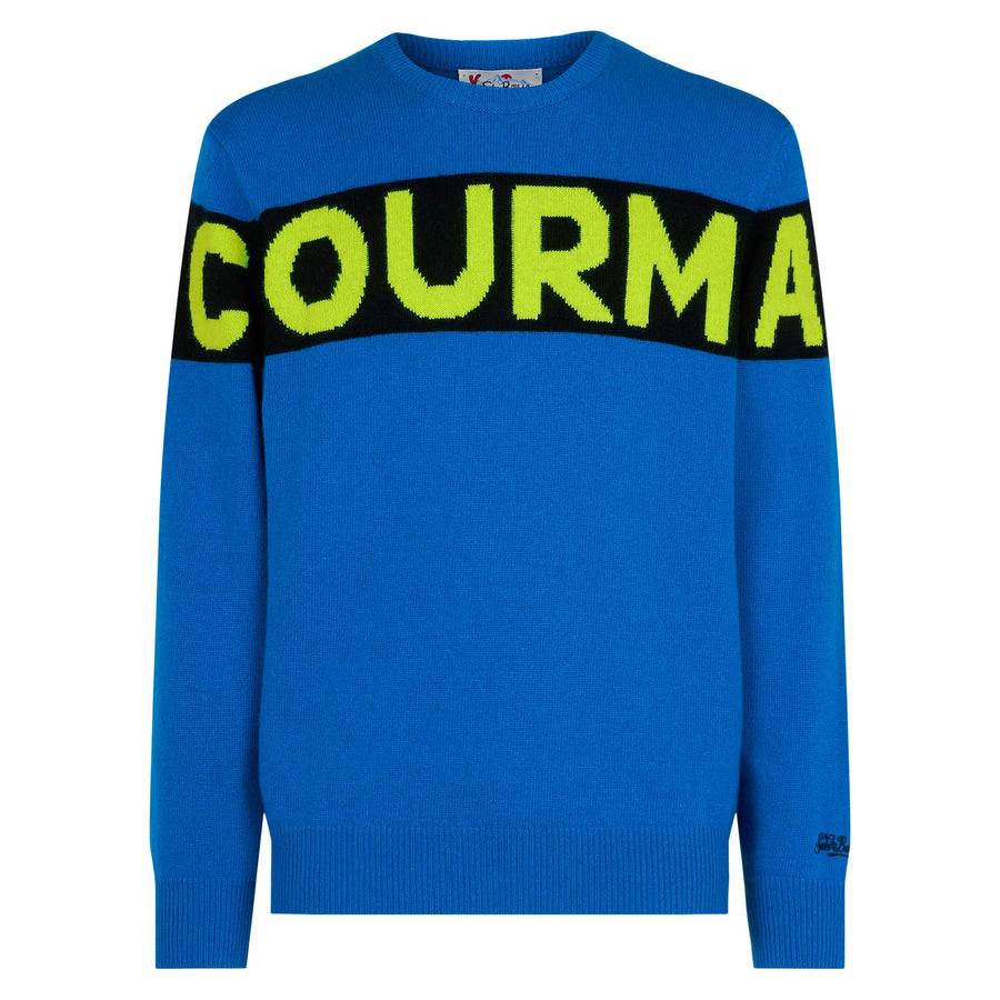 Mc2 Saint Barth Maglia Da Uomo Blu Con Scritta Courma