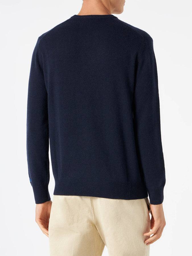 Mc2 Saint Barth Maglia Da Uomo Blu Navy Con Stampa Snoopy | EDIZIONE SPECIALE PEANUTS™