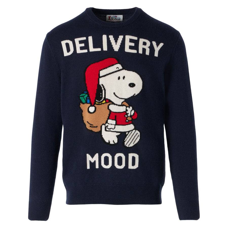 Mc2 Saint Barth Maglia Da Uomo Blu Navy Con Stampa Snoopy | EDIZIONE SPECIALE PEANUTS™