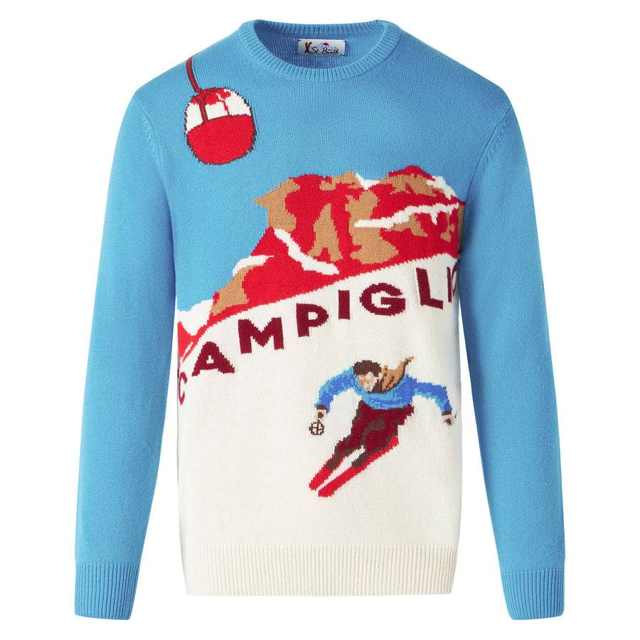 Mc2 Saint Barth Maglia Da Uomo Con Cartolina Campiglio