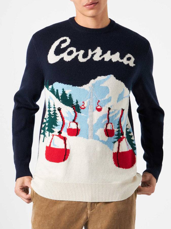 Mc2 Saint Barth Maglia da uomo con cartolina di Courmayeur
