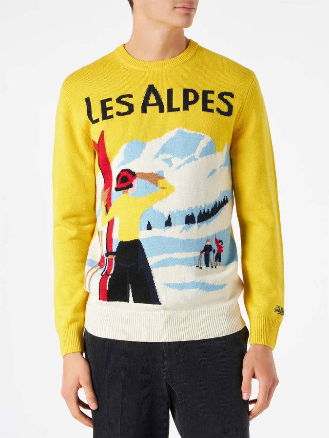 Mc2 Saint Barth Maglia Da Uomo Con Cartolina Les Alpes