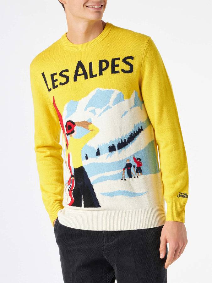 Mc2 Saint Barth Maglia da uomo con cartolina Les Alpes