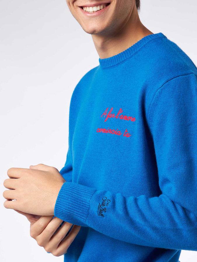 Mc2 Saint Barth Maglia Da Uomo Con Ricamo A Far L'amore Comincia Tu