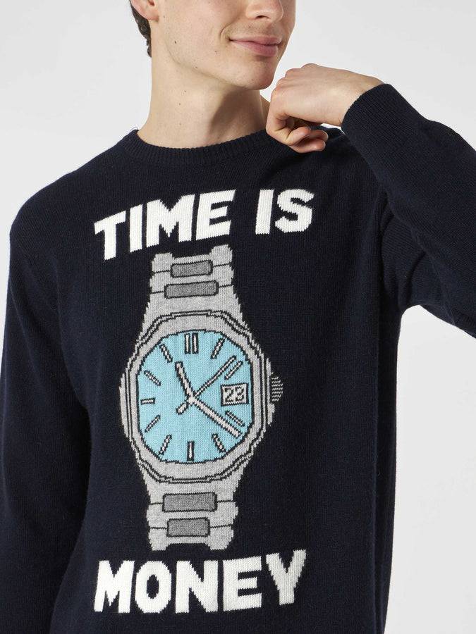 Mc2 Saint Barth Maglia Da Uomo Con Ricamo Time Is Money