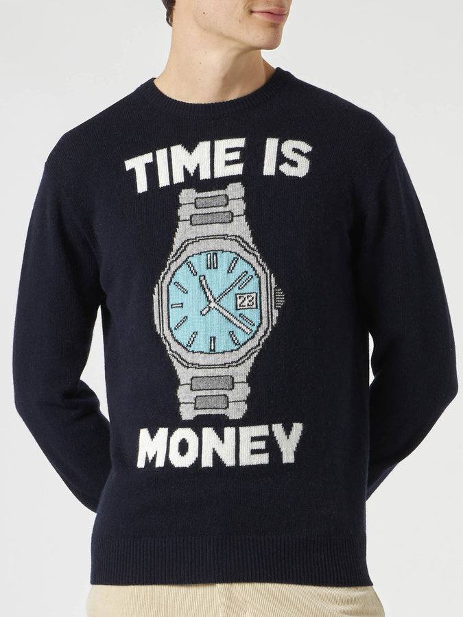 Mc2 Saint Barth Maglia da uomo con ricamo Time is money