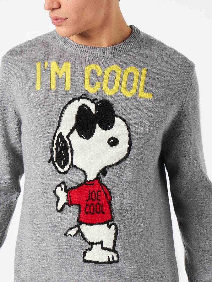 Mc2 Saint Barth Maglia Da Uomo Con Rock Snoopy Grigio | SNOOPY - EDIZIONE SPECIALE PEANUTS™