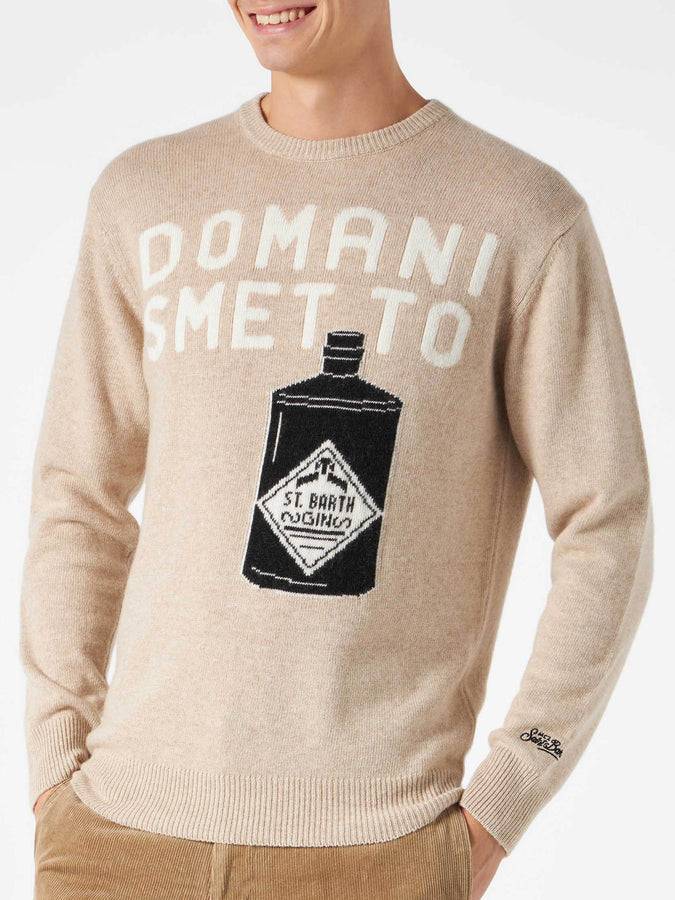 Mc2 Saint Barth Maglia Da Uomo Con Scritta Domani Smetto