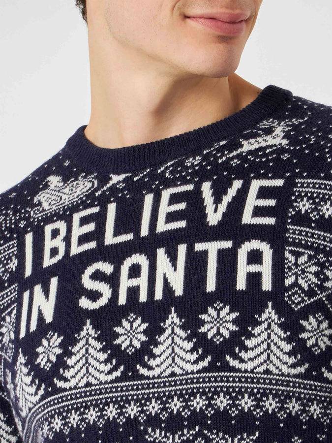 Mc2 Saint Barth Maglia Da Uomo Con Scritta I Believe In Santa