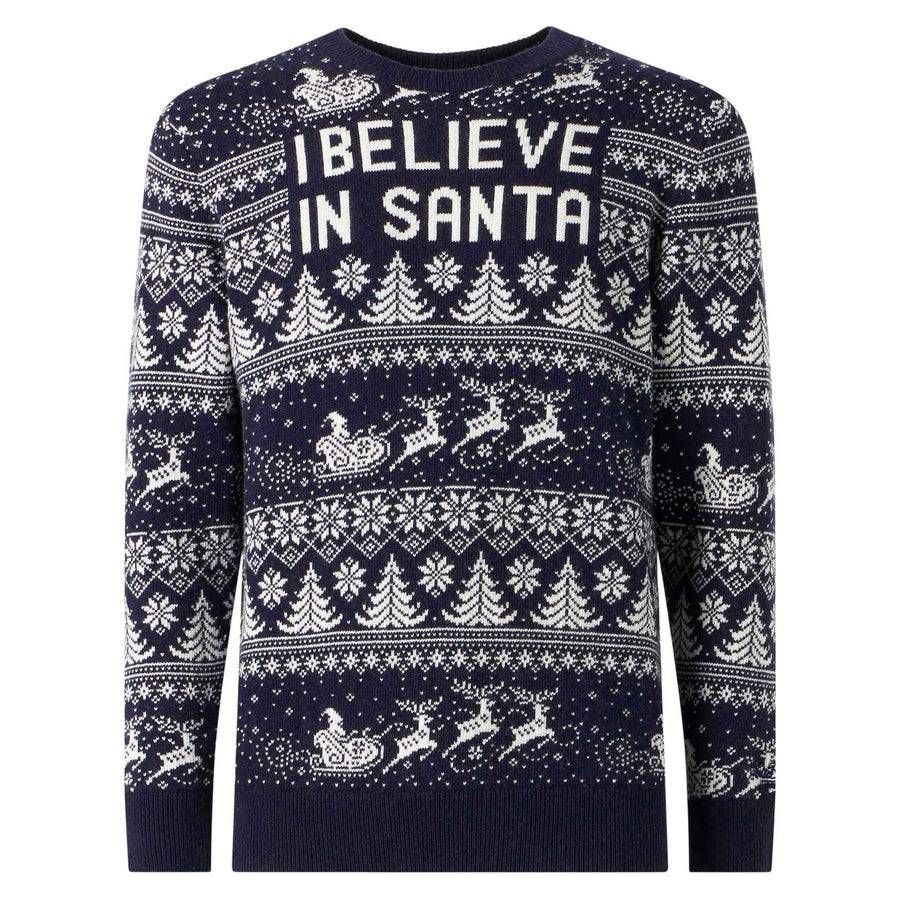 Mc2 Saint Barth Maglia Da Uomo Con Scritta I Believe In Santa