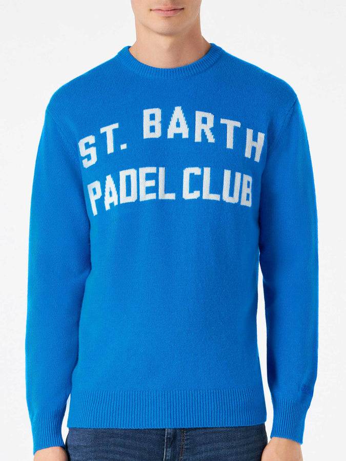 Mc2 Saint Barth Maglia Da Uomo Con Scritta St. Barth Padel Club