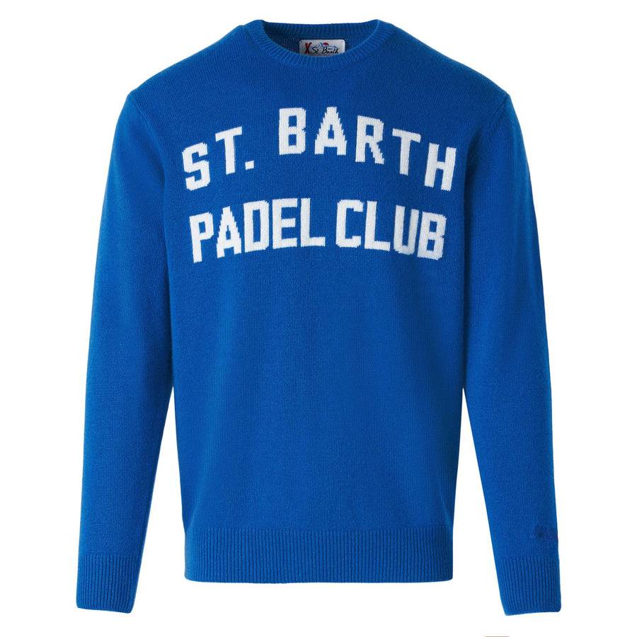 Mc2 Saint Barth Maglia Da Uomo Con Scritta St. Barth Padel Club
