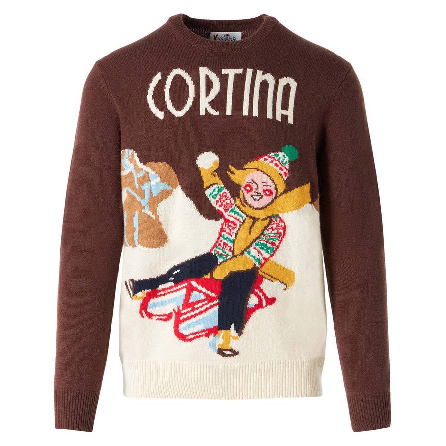 Mc2 Saint Barth Maglia Da Uomo Con Stampa Cartoline Cortina