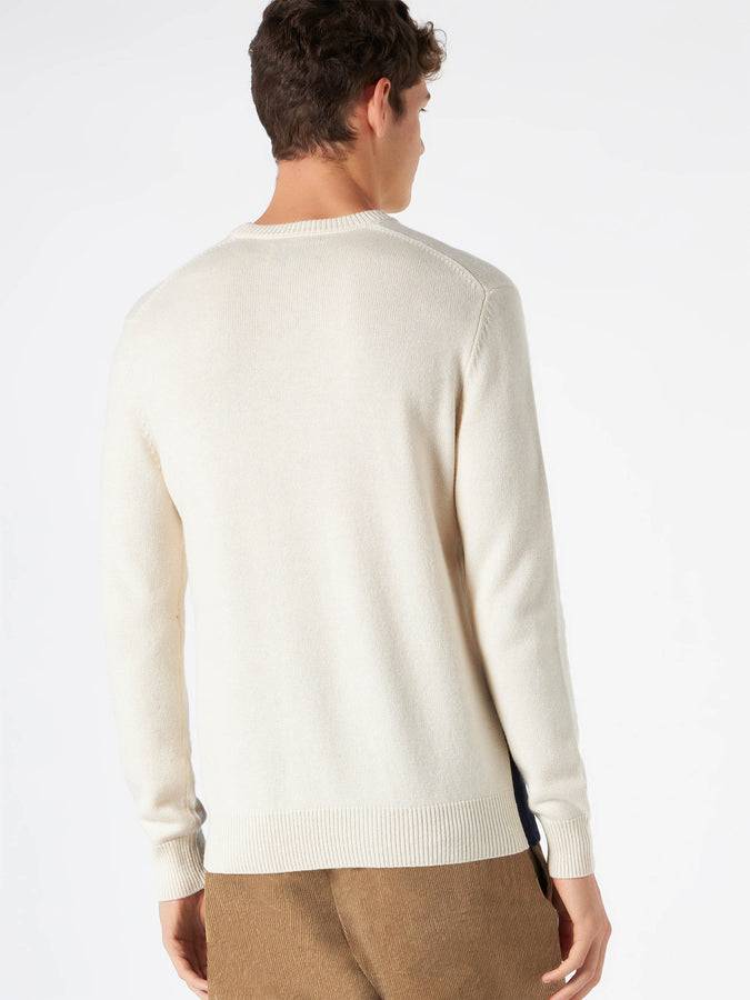 Mc2 Saint Barth Maglia Da Uomo Con Stampa Cartoline Di St.Moritz