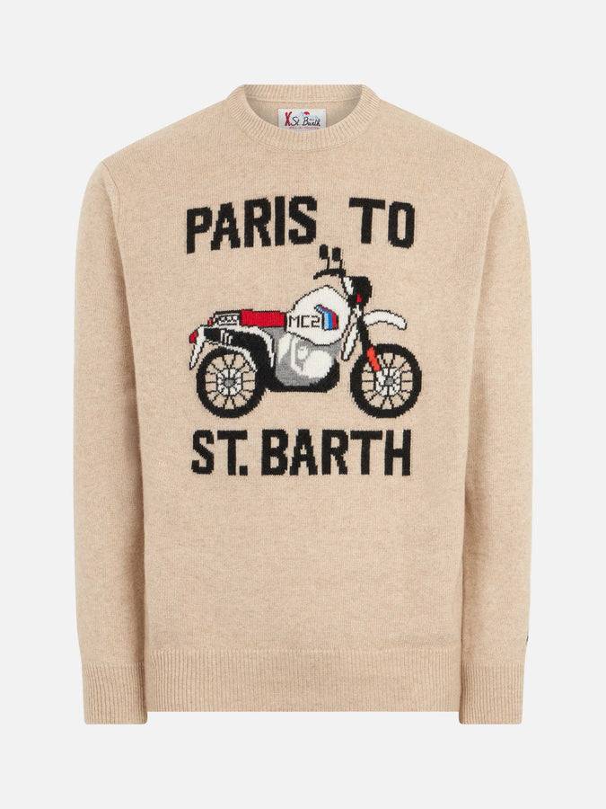 Mc2 Saint Barth Maglia Da Uomo Con Stampa Frontale Paris To St.Barth