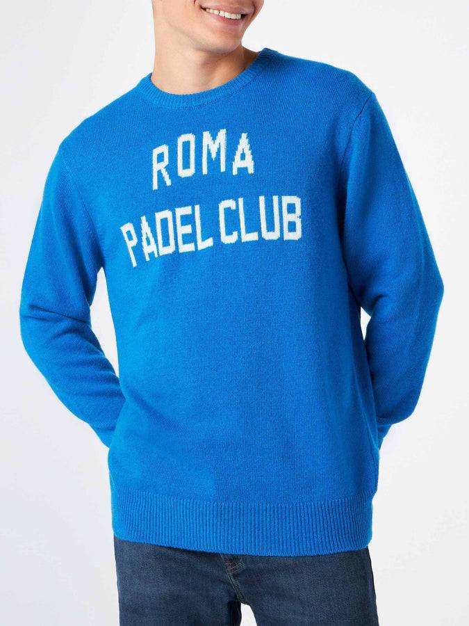 Mc2 Saint Barth Maglia Da Uomo Con Stampa Jacquard Roma Padel Club