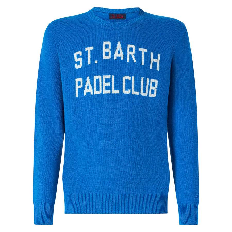 Mc2 Saint Barth Maglia Da Uomo Con Stampa Jacquard St. Barth Padel Club