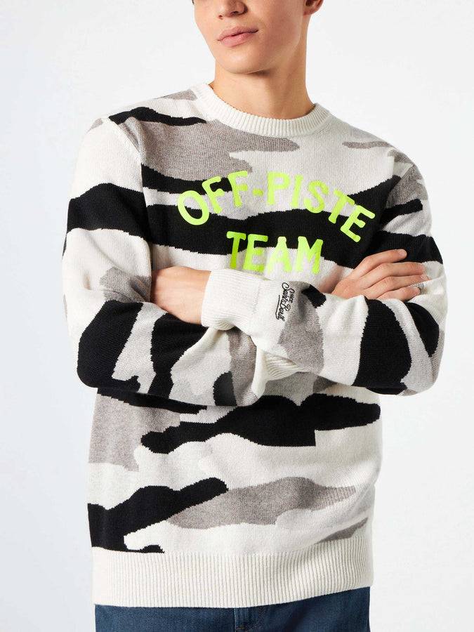 Mc2 Saint Barth Maglia Da Uomo Con Stampa Mimetica Off-piste Team