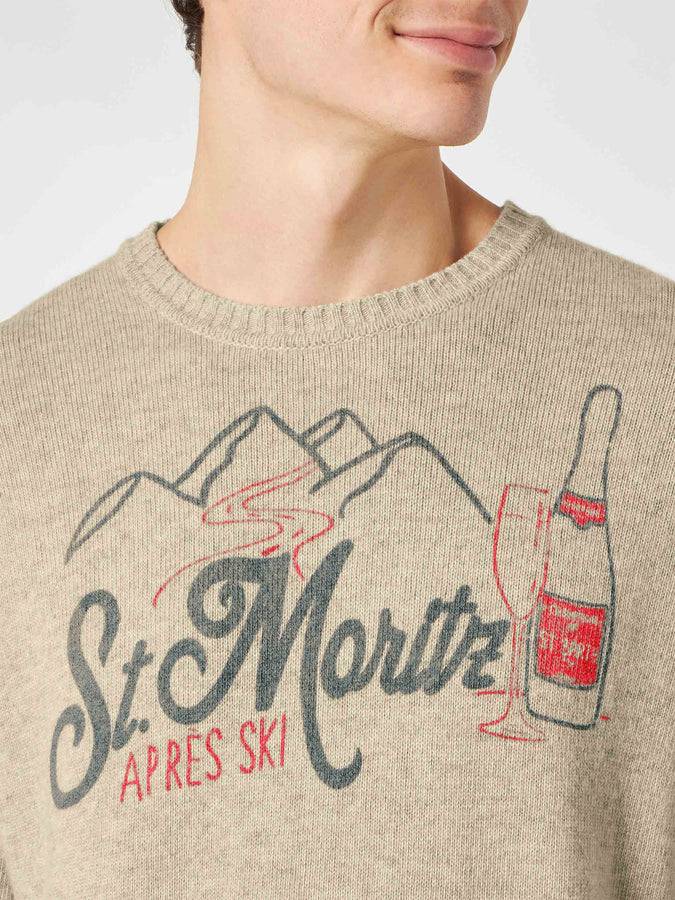 Mc2 Saint Barth Maglia Da Uomo Con Stampa St. Moritz