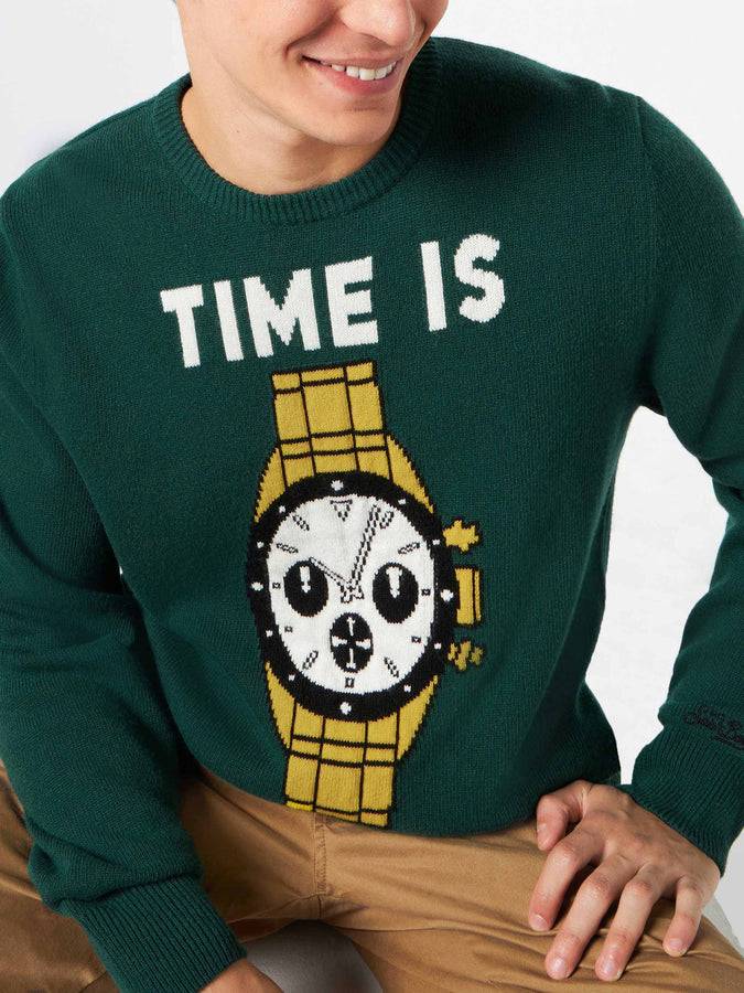 Mc2 Saint Barth Maglia Da Uomo Con Stampa Time Is Money