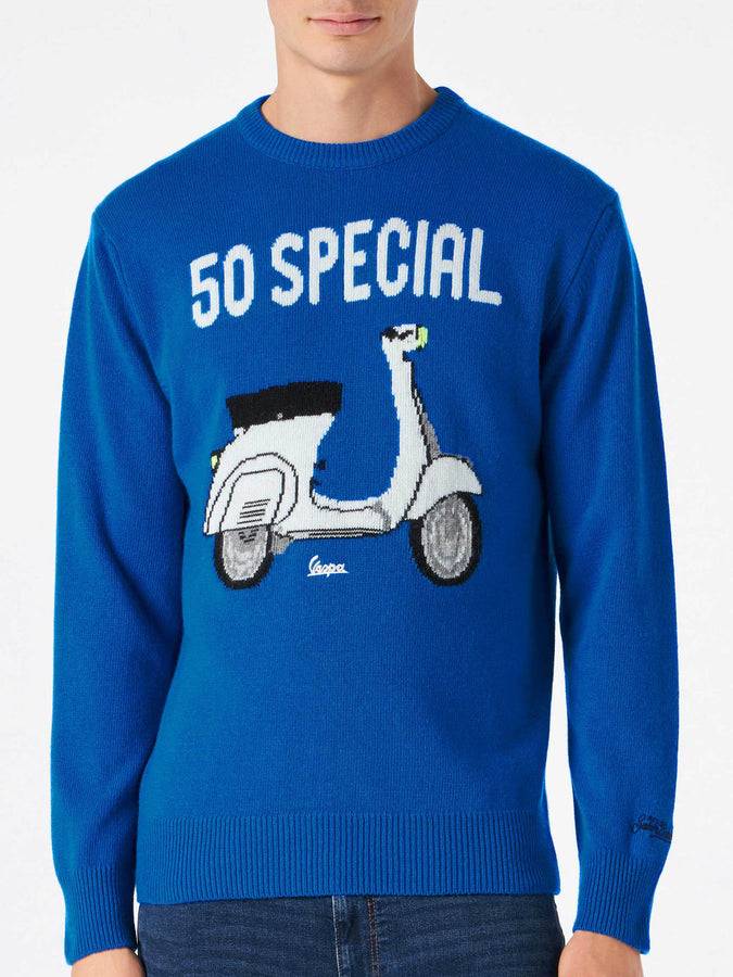 Mc2 Saint Barth Maglia Da Uomo Con Stampa Vespa | EDIZIONE SPECIALE VESPA®