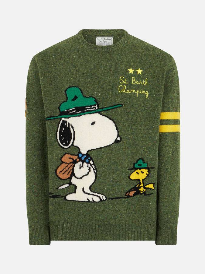 Mc2 Saint Barth Maglia Da Uomo Donegal Girocollo Con Stampa Jacquard Snoopy | SNOOPY - EDIZIONE SPECIALE ©PEANUTS