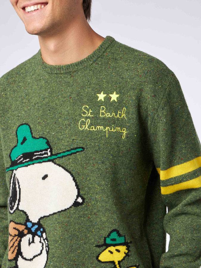 Mc2 Saint Barth Maglia Da Uomo Donegal Girocollo Con Stampa Jacquard Snoopy | SNOOPY - EDIZIONE SPECIALE ©PEANUTS