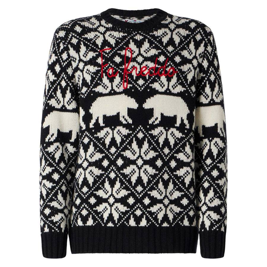 Mc2 Saint Barth Maglia Da Uomo Girocollo Con Fantasia Norvegese