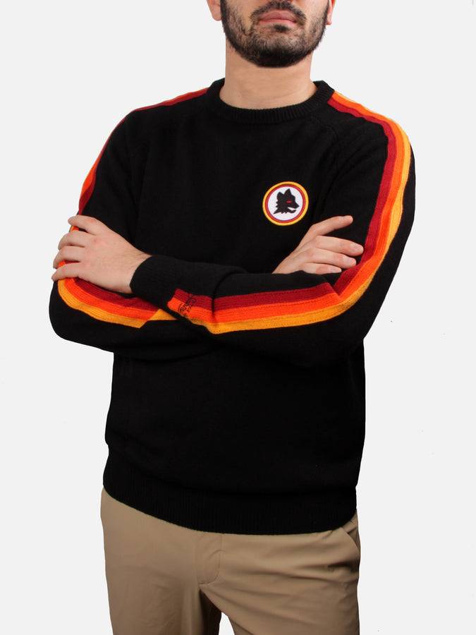 Mc2 Saint Barth Maglia Da Uomo Girocollo Con Patch Roma | EDIZIONE SPECIALE AS ROMA