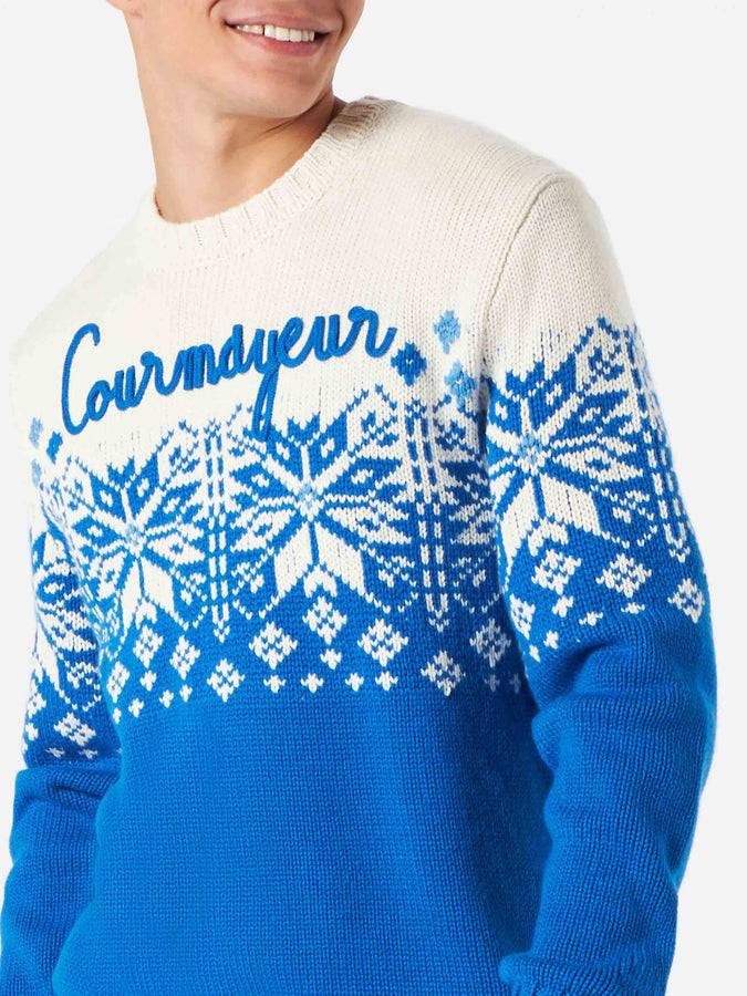 Mc2 Saint Barth Maglia Da Uomo Girocollo Con Ricamo Courmayeur