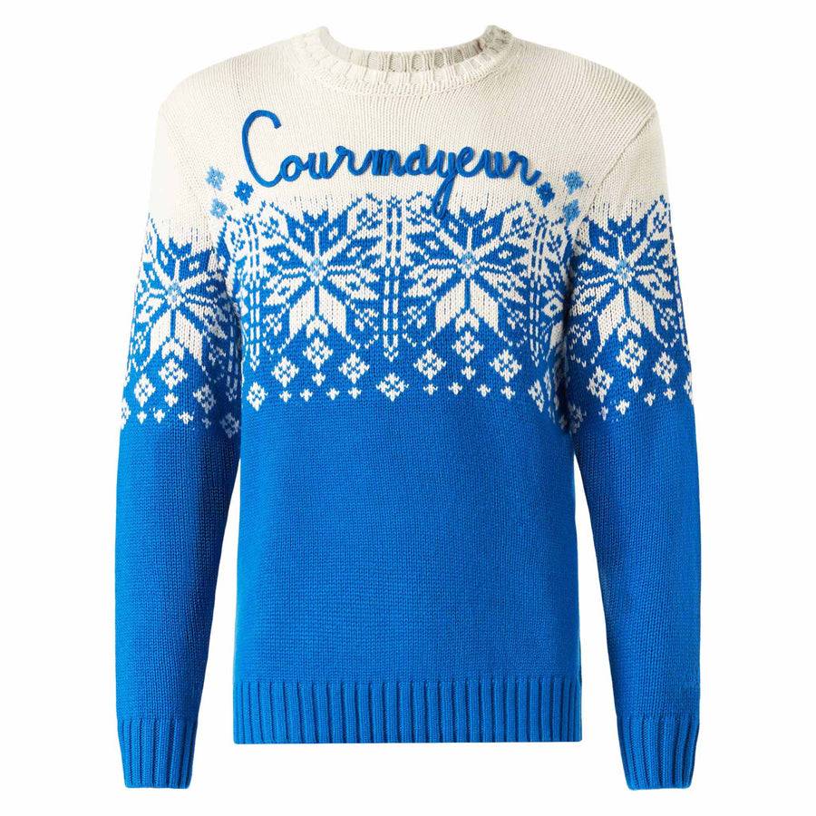Mc2 Saint Barth Maglia Da Uomo Girocollo Con Ricamo Courmayeur
