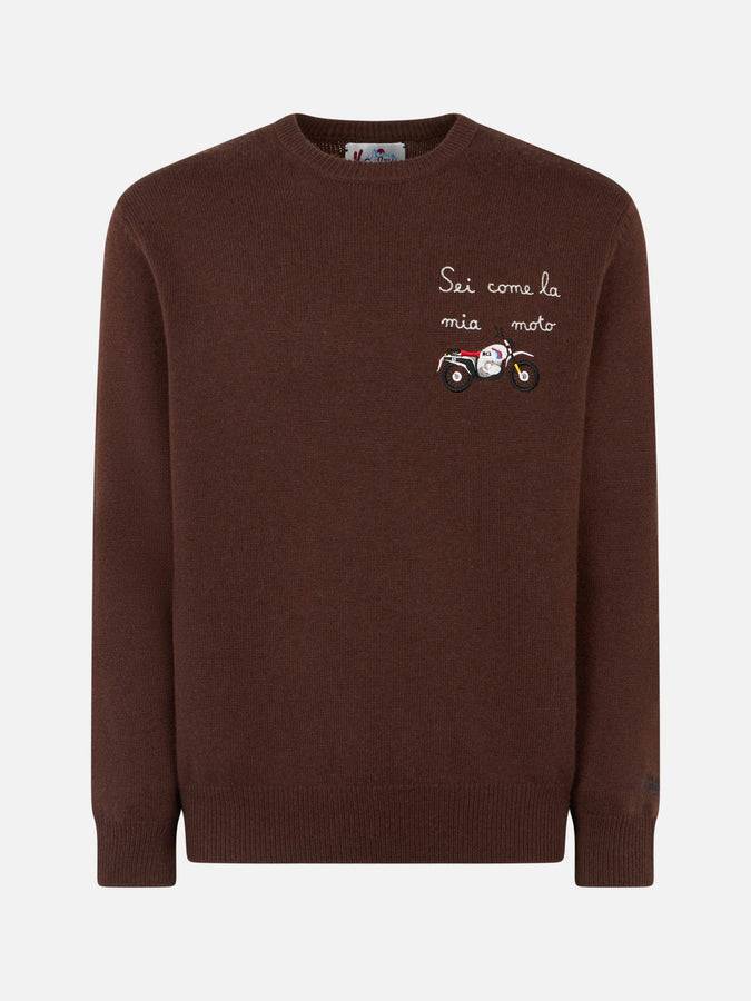 Mc2 Saint Barth Maglia da uomo girocollo con ricamo Sei Come la mia Moto