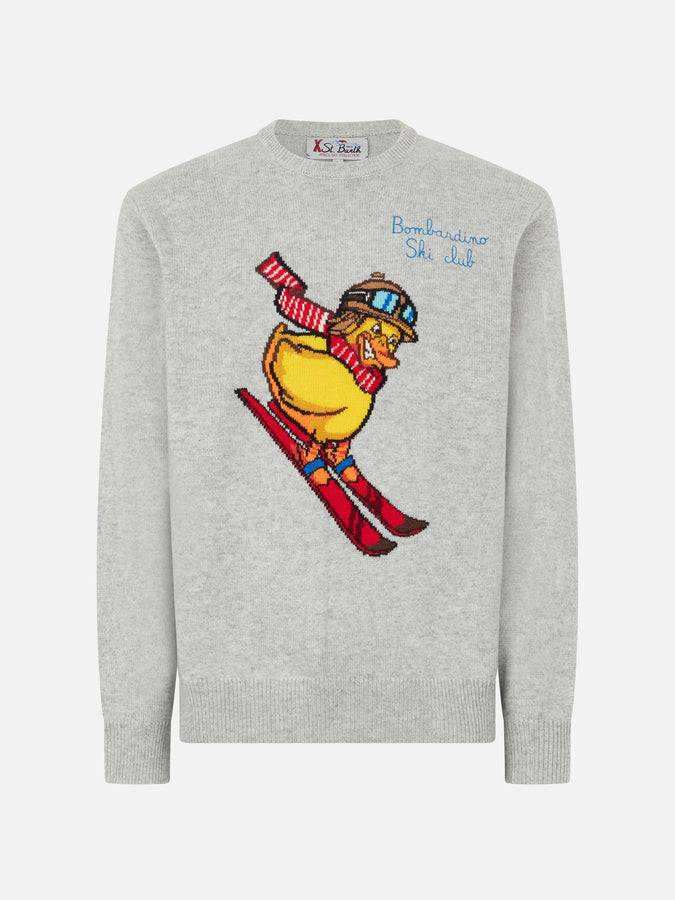 Mc2 Saint Barth Maglia Da Uomo Girocollo Con Stampa Jacquard Crypto Ducky | EDIZIONE SPECIALE CRYPTO PUPPETS