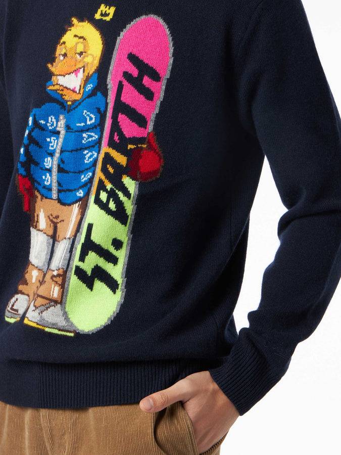 Mc2 Saint Barth Maglia Da Uomo Girocollo Con Stampa Jacquard Crypto Ducky | EDIZIONE SPECIALE CRYPTO PUPPETS