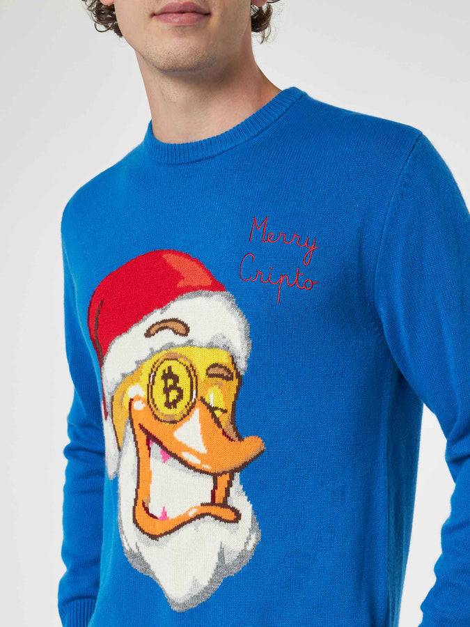Mc2 Saint Barth Maglia Da Uomo Girocollo Con Stampa Jacquard Crypto Ducky | EDIZIONE SPECIALE CRYPTO PUPPETS