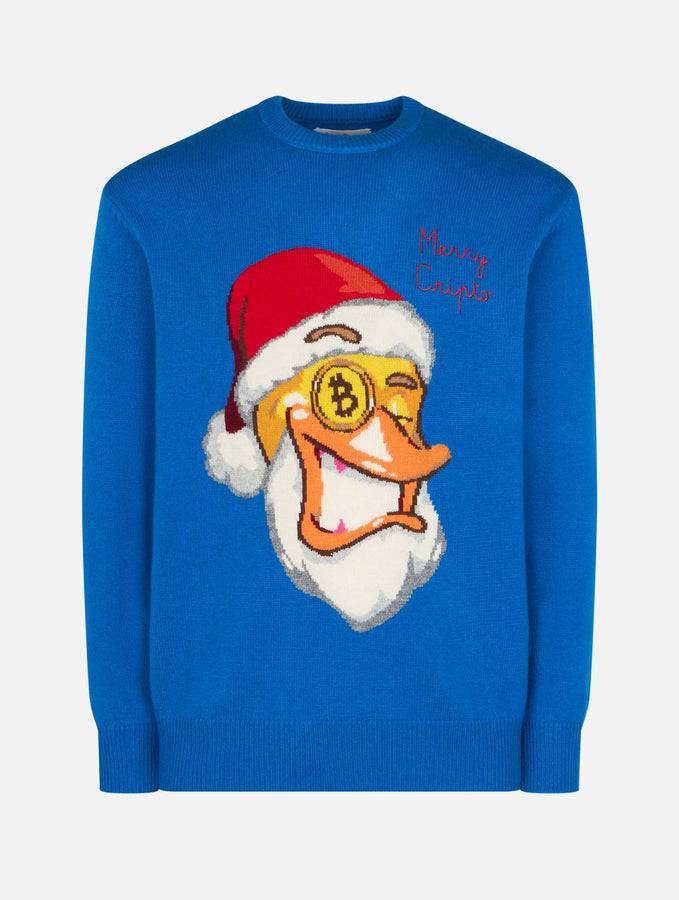 Mc2 Saint Barth Maglia Da Uomo Girocollo Con Stampa Jacquard Crypto Ducky | EDIZIONE SPECIALE CRYPTO PUPPETS