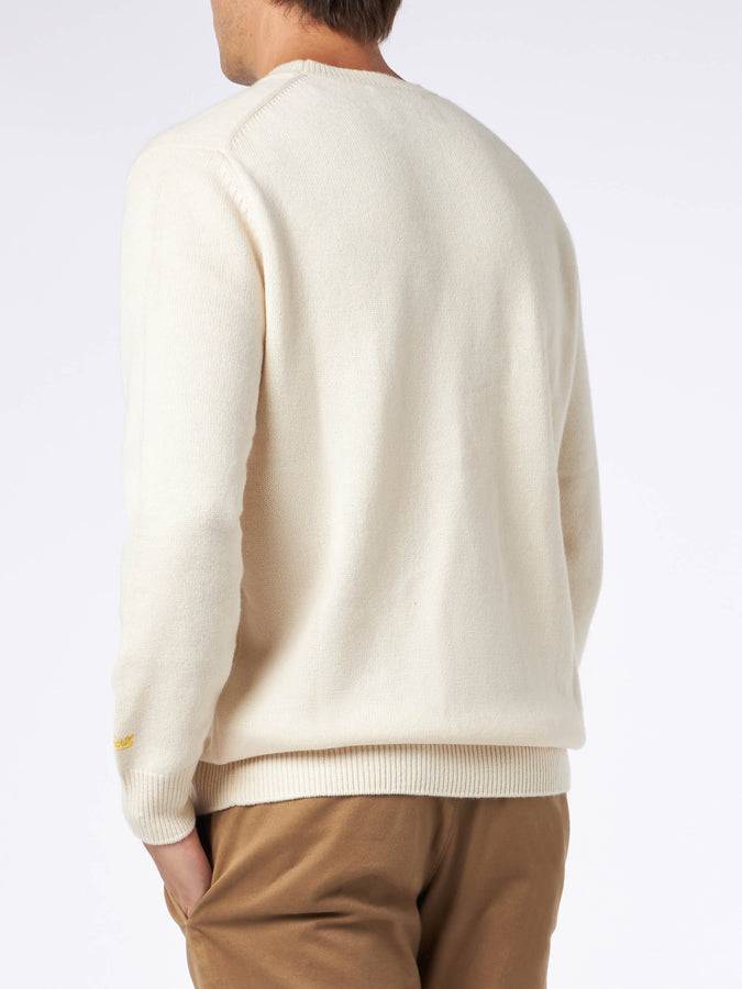 Mc2 Saint Barth Maglia Da Uomo Girocollo Con Stampa Jacquard Famiglia Simpson | EDIZIONE SPECIALE DEI SIMPSON