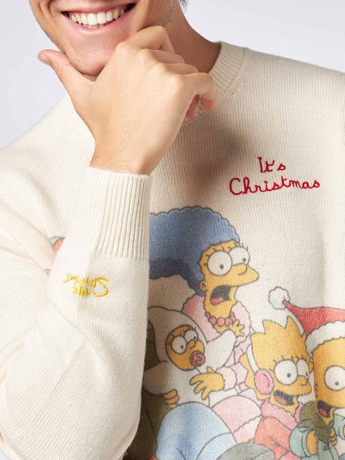 Mc2 Saint Barth Maglia Da Uomo Girocollo Con Stampa Jacquard Famiglia Simpson | EDIZIONE SPECIALE DEI SIMPSON